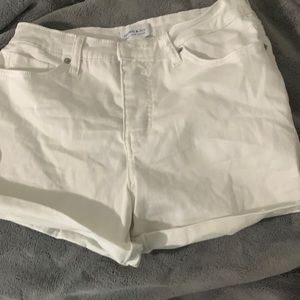 White Jean shorts